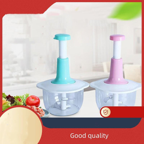 Hand-Press Vegetable Chopper – Manual Food Cutter for Onion, Garlic, Salad