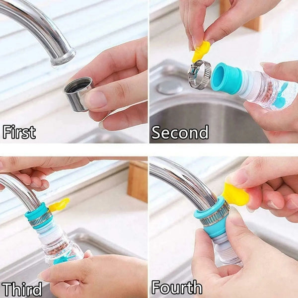 Kitchen Faucet Tip – 360° Rotating Spray & Splash-Resistant Filter